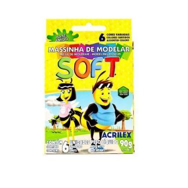 Imagem de Massa Para Modelar Soft Com 6 Unidades - Acrilex