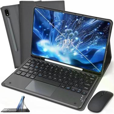 Imagem de Capa com Teclado Bluetooth e Mouse para Tablet 468 Conexão Até 10 Metros Destacável 2.4G Worldwide