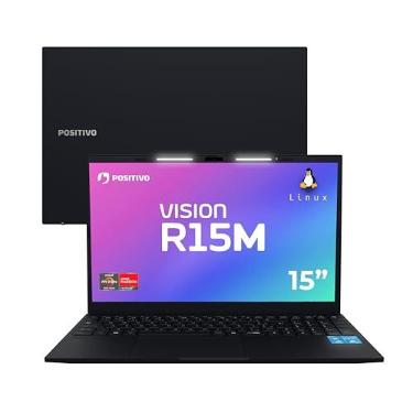 Imagem de Notebook Positivo Vision R15M AMD Ryzen 3-7330U Linux 8GB RAM 512GB SSD Wi-Fi 6 Tela 15” Full HD IPS Antirreflexo - Minitela - Permite upgrade de memória RAM e SSD - Preto