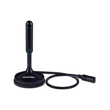 Imagem de Antena Digital Aquário Dtv-150 5 em 1 VHF-UHF-FM-HDTV-4K com Cabo 5 Metros Uso Interno Ou Externo Preto