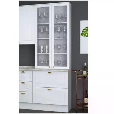 Imagem de Cristaleira 02 Portas 02 Gavetas Nova York Henn Branco Hp
