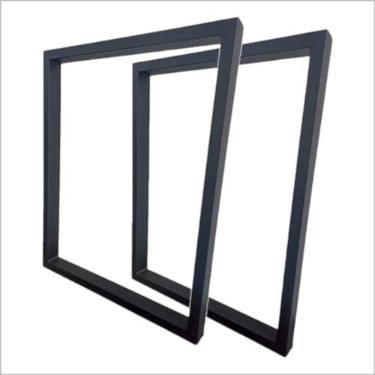 Imagem de Pé De Mesa Estilo Industrial Metalon 75x60 Kit C/ 2pçs