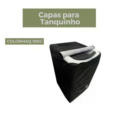 Imagem de Capa para tanquinho colormaq 10kg impermeável flex - Capas Flex, PRETO