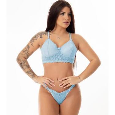 Imagem de Conjunto de Sutiã Com Aro Renda e Calcinha Sexy Elegante Lingerie Sens