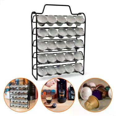 Imagem de Suporte Porta Cápsulas Café Nespresso Preto 50 Cápsulas - Nico Store B