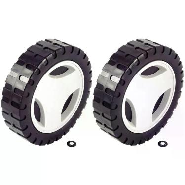 Imagem de Roda Maior ø 170 Mm E Calota Plástica Tramontina (2 Un.) Para Cortador De Grama Ce35p Tramontina