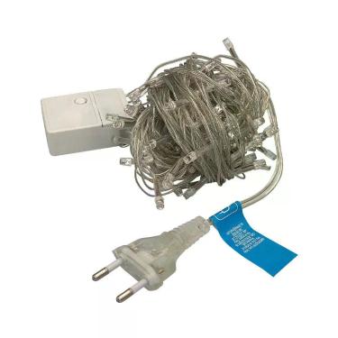 Imagem de Pisca Pisca 127v Com 100 Leds De 9 Metros Com 8 Funções - Branco Frio