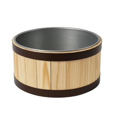 Imagem de Bacia de Escalda de Pés de Alumínio – 9 Litros, Ideal para Relaxamento e Pedicure(Madeira Clara para as Mãos)