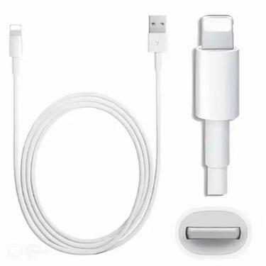 Imagem de Cabo Usb Ipho 1 Metro Branco Original Turbo branco Garantia - Riberken