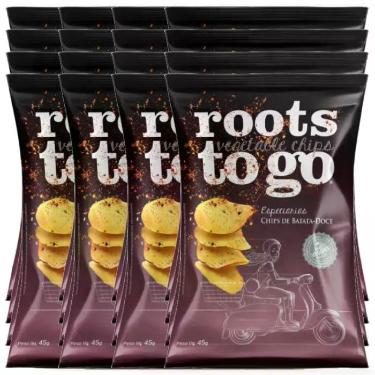Imagem de Kit Chips de Batata Doce com Especiarias Roots to Go - 16 pacotes de 4