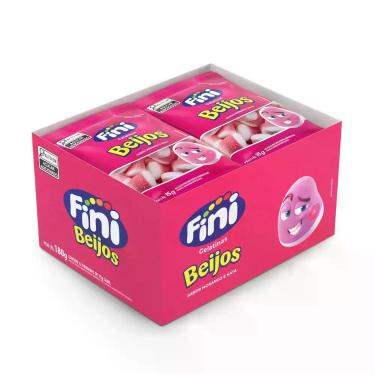 Imagem de Bala de Gelatina Beijos Mini Fini 12 pacotes de 15g cada