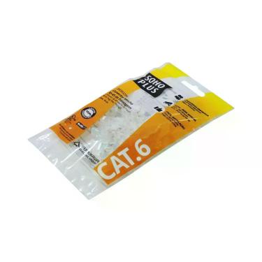 Imagem de 10 Peças Conector RJ45 Macho de passagem Cat6 Furukawa