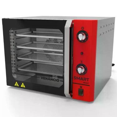 Imagem de Forno Industrial de Convecção Venâncio Elétrico Convector Smart Basic Aço Inox 55L com Ventilador Vermelho 220V