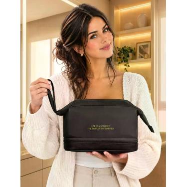 Imagem de Bolsa De Maquiagem Necessaire Feminina Espaçosa Viagem Make Skin Care 