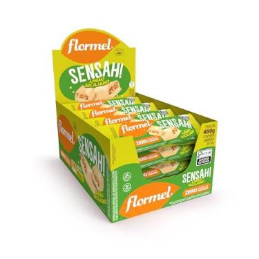 Imagem de Chocolate SENSAH Limão Siciliano FLORMEL Zero Açúcar- Caixa com 16 Unidades