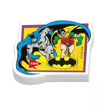 Imagem de Borracha Tris Plástico Batman Decorada com Textura Macia e Suave para Diversos Tipos de Superfície 1 Unidade Azul