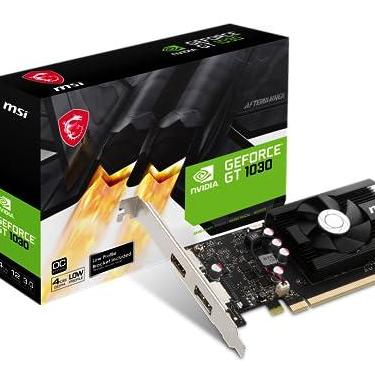 Imagem de MSI Placa de vídeo para jogos GeForce GT 1030 4GB GDRR4 64-bit HDCP suporta DirectX 12 DP/HDMI ventilador único OC (GT 1030 4GD4 LP OC)