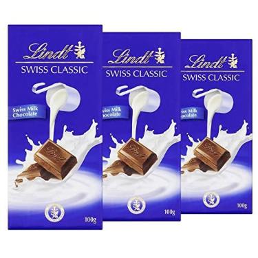 Imagem de Chocolate Lindt Classic, Ao Leite, 3 barras de 100g