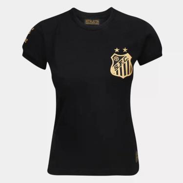 Imagem de Camisa Santos Pelé Athleta Comemorativa 1000 Gols Feminina, Preto, P