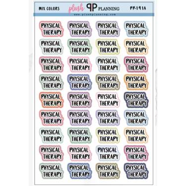 Imagem de Adesivos para Planner de Fisioterapia Cores Mistas 14 x 22 cm - Marca 