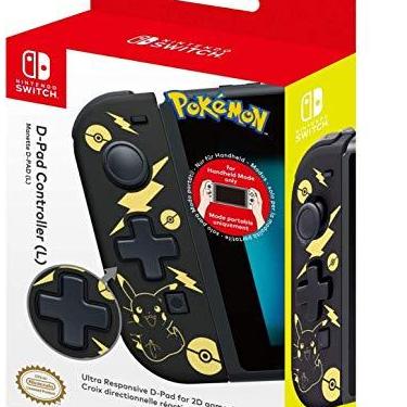 Imagem de Controle D-Pad Esquerdo Hori Pikachu Preto e Dourado para Nintendo Switch - Licenciado Oficialmente