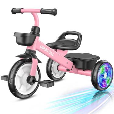 Imagem de Triciclo Umatoll para crianças de 2 a 5 anos com rodas iluminadas