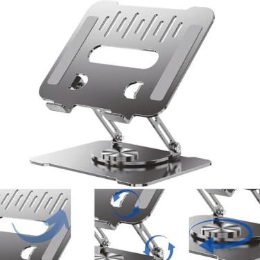 Imagem de Suporte para Notebook Ajustável com Base Giratória 360° Dobrável