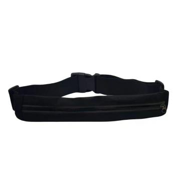 Imagem de Pochete Esportiva Porta Celular Corrida Slim Impermeável Ajuste na Cintura Saída para Fone de Ouvido Preto Único