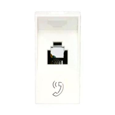 Imagem de Modulo de Telefone Pial 582542B RJ11 1M Quadrado Arteor Branco para Conexao Residencial