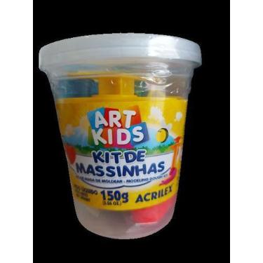 Imagem de Kit de massinha Acrilex pote 150g