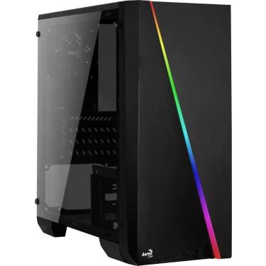 Imagem de Gabinete Gamer Aerocool Mini Cylon Preto Rgb Lateral Acrílico