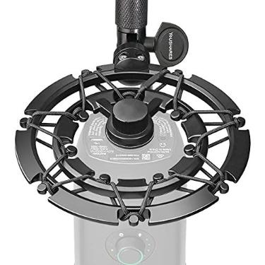 Imagem de YOUSHARES Suporte de choque Blue Yeti X, o suporte de choque de liga mais recente reduz a vibração e o ruído de choque correspondente ao suporte de microfone boom braço, projetado para microfone azul