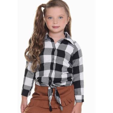 Imagem de Camisa junina feminina de flanela Preto Muvilê, Preto, 8