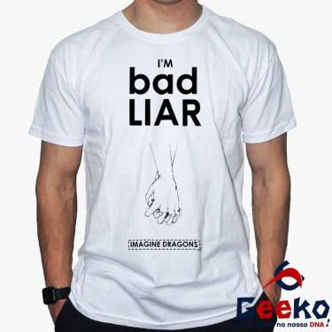 Imagem de Camiseta Imagine Dragons 100% Algodão Bad Liar Indie Rock Geeko, Branc
