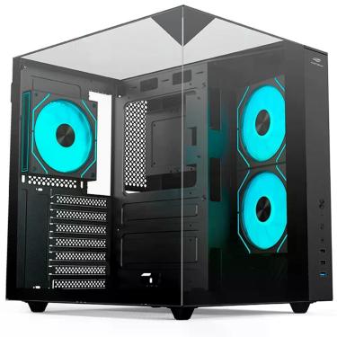 Imagem de Gabinete Gamer Aquarius MT-G950BK Vidro Temperado Frontal Lateral e Superior ATX Preto C3tech