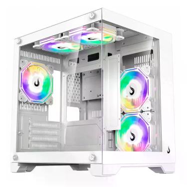 Imagem de Gabinete Gamer Galaxy Glass m Mini Formato Mini M-ATX ITX Vidro Temperado sem Fan Branco Rise Mode