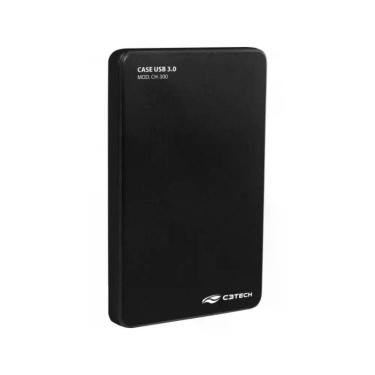 Imagem de Case para HD Externo CH-300 com USB 3.0 e Instalação sem Ferramentas Preto C3tech 8CM