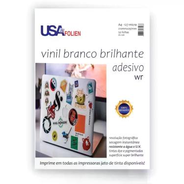 Imagem de Papel Fotografico INKJET A4 Vinil Adesivo Branco (7898426275088) - Usa