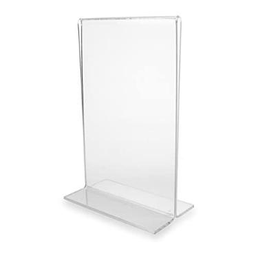 Imagem de Display Mesa 10x15cm Acrílico Kit 5 Peças Expositor Vertical