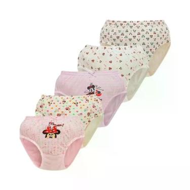 Imagem de Calcinhas De Algodão Para Meninas Com Estampa Da Minnie, Roupa Íntima 