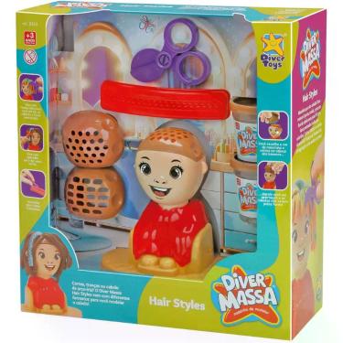 Imagem de Massinhas de Modelar Diver Massa Hair Style para Criar Penteados com Acessórios Lúdicos para Coordenação Motora