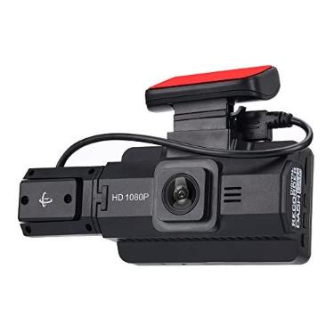 Imagem de Qudai Gravador de vídeo de carro de lente dupla multilíngue Auto Dash Cam Gravador de câmera de carro Visão noturna Gravação em loop DVR Câmera de vídeo de carro grande angular de 170 graus