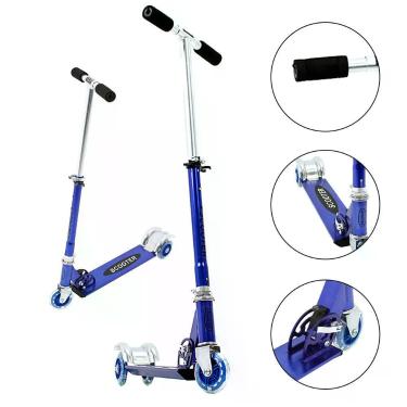 Imagem de Patinete de Criança Três Rodas de Alumínio Masculino Azul - DM Radical
