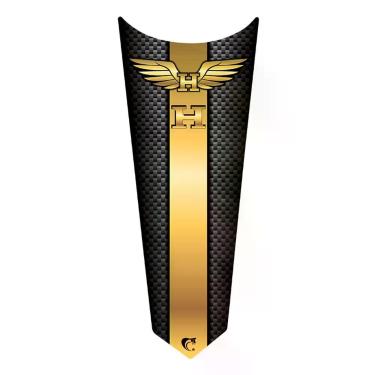Imagem de Adesivo Faixa Gravata Sem Resina Dourado Compativel Honda Preto Com Dourado
