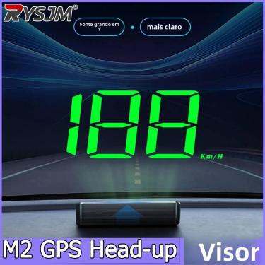 Imagem de HUD Universal Para Carro M2 Com GPS, Velocímetro KM/H, Plug And Play U