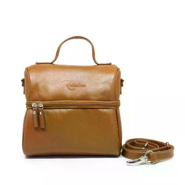 Imagem de Bolsa Térmica para Marmita Lancheira de Couro Sam, Caramelo