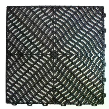 Imagem de Piso Tapete Modular de Plástico 33 x 33 cm Preto - Proposto