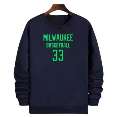 Imagem de Blusa Moletom Gola Basquete Milwaukee Basketball número 33 - Loja Clic