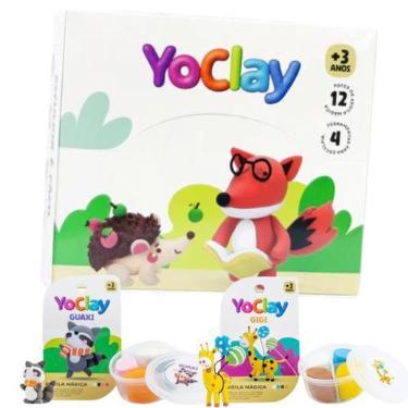 Imagem de Argila Mágica Massinha Modelar Infantil Yoclay Pocket 12 Personagens