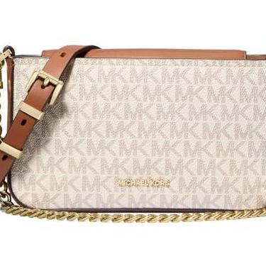 Imagem de Michael Kors Bryant Bolsa transversal conversível pequena, Baunilha/Bolota, One Size